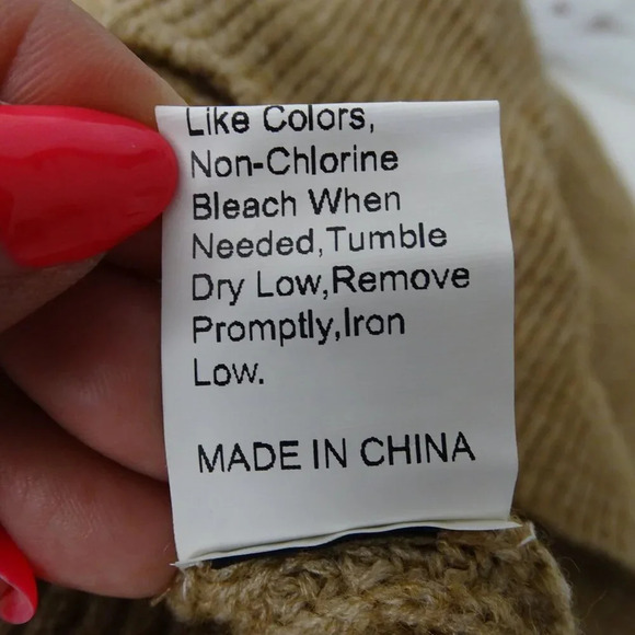 Shein Ribbed Knit Turtleneck Sweater Dress Tunic Women Size S Tan Long Sleeve - Picture 7 of 7